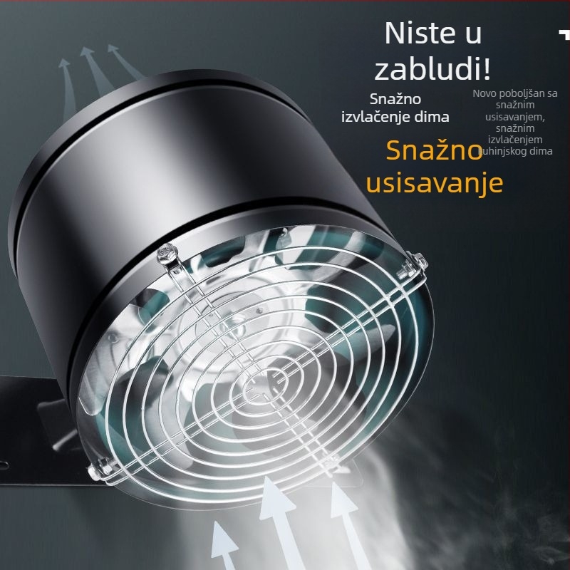 Kružni kanalni ventilator za kupaonicu, snažna ventilacija, kompaktni stropni ventilator za najam
