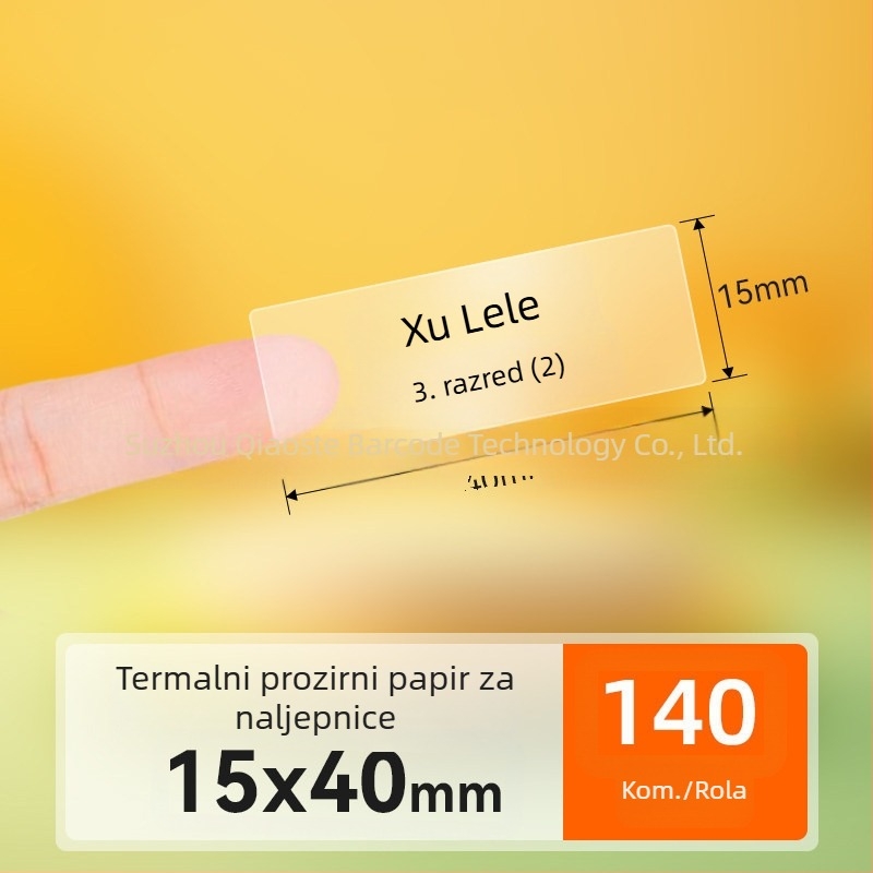 Qirui D11 Bluetooth pisač naljepnica za termalne naljepnice s imenima, širina ispisa 15 mm