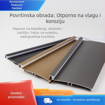Zakrivljeni profil za ormarić s LED rasvjetom, crni aluminijski kanalni kućište