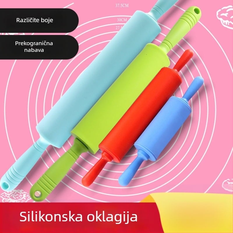 Silikonski valjak za tijesto, kvalitete hrane, bezšivni kuhinjski alat za tijesto i listiće za knedle