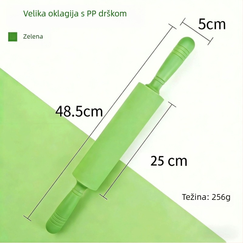 Silikonski valjak za tijesto, kvalitete hrane, bezšivni kuhinjski alat za tijesto i listiće za knedle