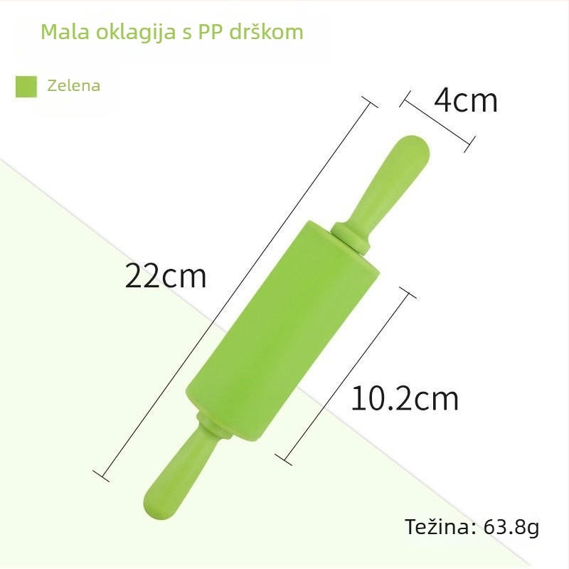 Silikonski valjak za tijesto, kvalitete hrane, bezšivni kuhinjski alat za tijesto i listiće za knedle