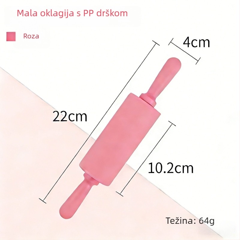 Silikonski valjak za tijesto, kvalitete hrane, bezšivni kuhinjski alat za tijesto i listiće za knedle
