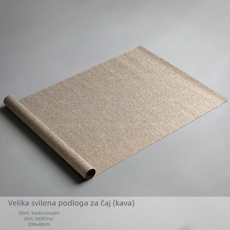 Vlaknasta vodootporna podloga za čajnu ceremoniju, japanski zen stil, minimalistička stolna krpa