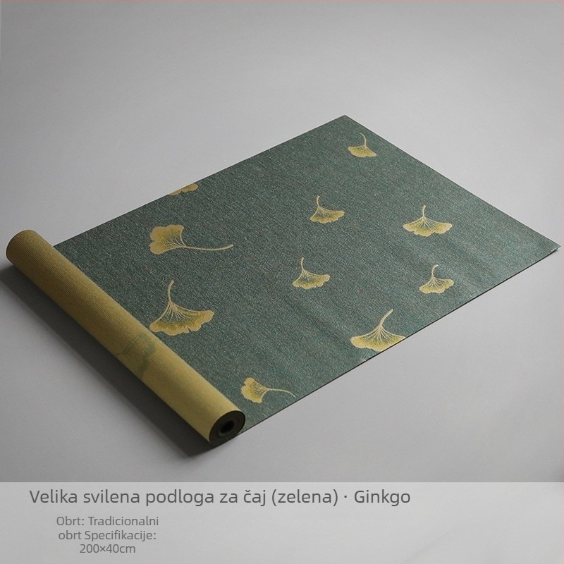 Vlaknasta vodootporna podloga za čajnu ceremoniju, japanski zen stil, minimalistička stolna krpa