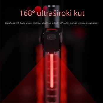 LED stražnja svjetiljka za cestovni bicikl s tekućim LED trakama i zamjenjivim segmentima, priključna i napajana, svjetlo za noćnu vožnju