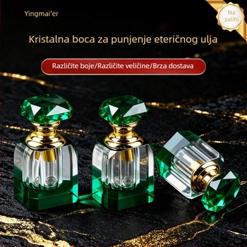Kristalna bočica za parfem, prenosna bočica za eterična ulja, putna kozmetička posuda