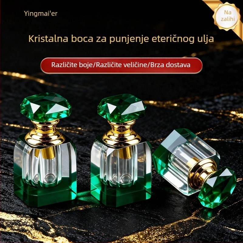 Kristalna bočica za parfem, prenosna bočica za eterična ulja, putna kozmetička posuda