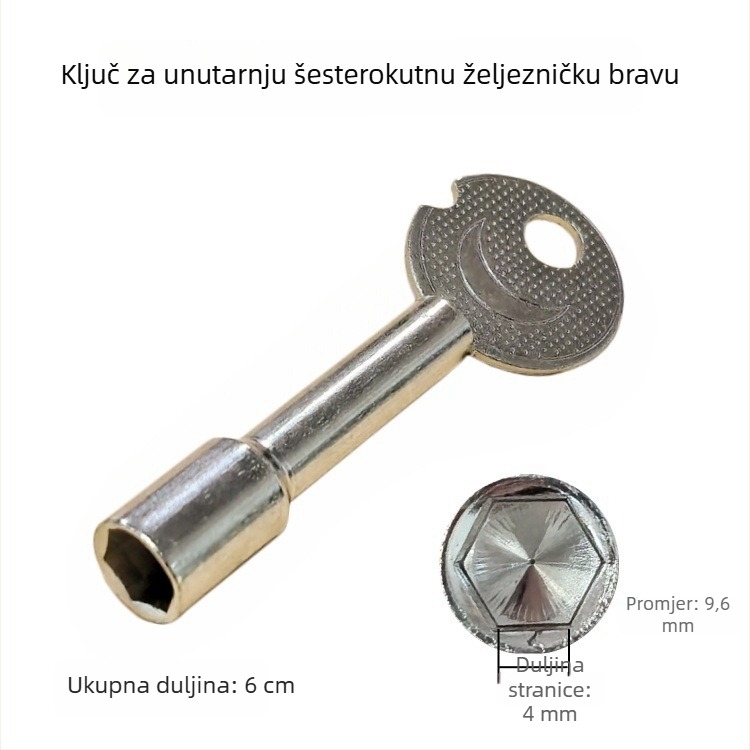 Xintianer željeznički lokot 38 mm, metalni sigurnosni lokot s univerzalnim ključem, model XTE-TLS38mm