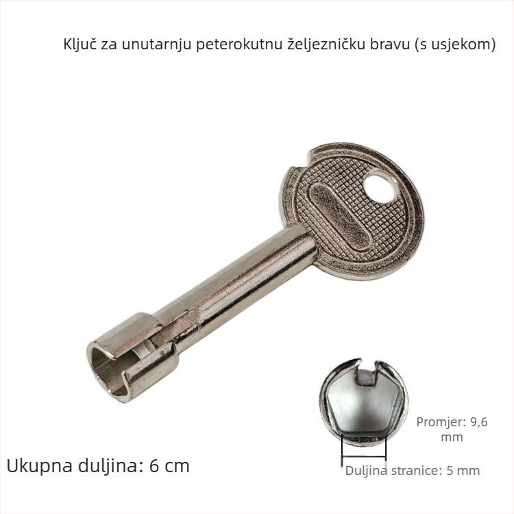 Xintianer željeznički lokot 38 mm, metalni sigurnosni lokot s univerzalnim ključem, model XTE-TLS38mm