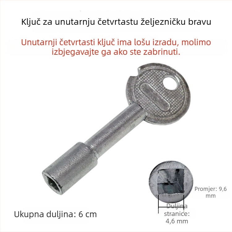 Xintianer željeznički lokot 38 mm, metalni sigurnosni lokot s univerzalnim ključem, model XTE-TLS38mm