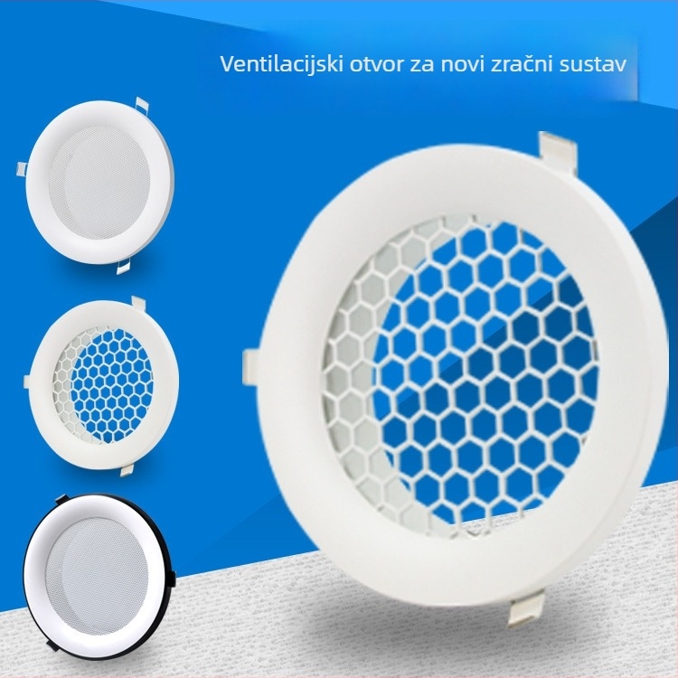 Okrugli aluminijski zračni otvor za ventilaciju, ispuš i sustav svježeg zraka – poklopac grijanja kupaonice