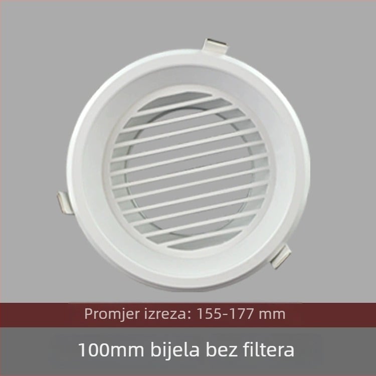 Okrugli aluminijski zračni otvor za ventilaciju, ispuš i sustav svježeg zraka – poklopac grijanja kupaonice