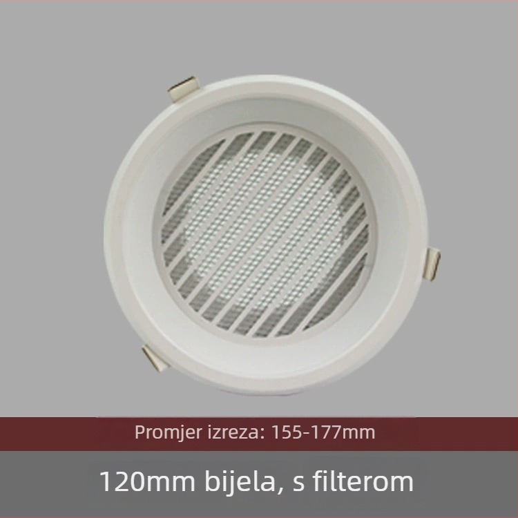 Okrugli aluminijski zračni otvor za ventilaciju, ispuš i sustav svježeg zraka – poklopac grijanja kupaonice
