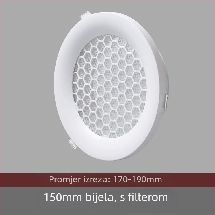 Okrugli aluminijski zračni otvor za ventilaciju, ispuš i sustav svježeg zraka – poklopac grijanja kupaonice
