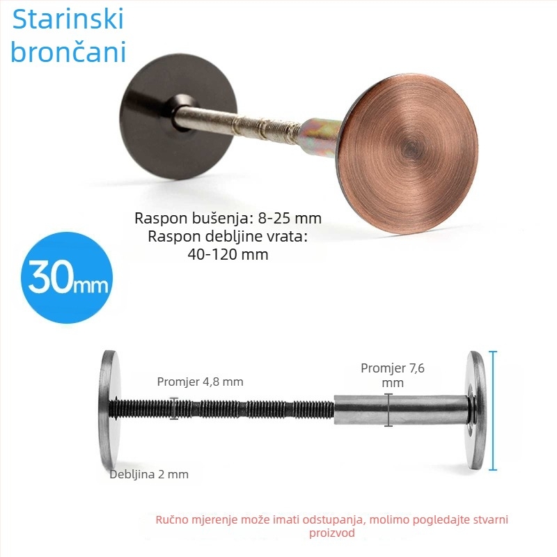 Poklopac za rupe na drvenim vratima s otiskom prsta