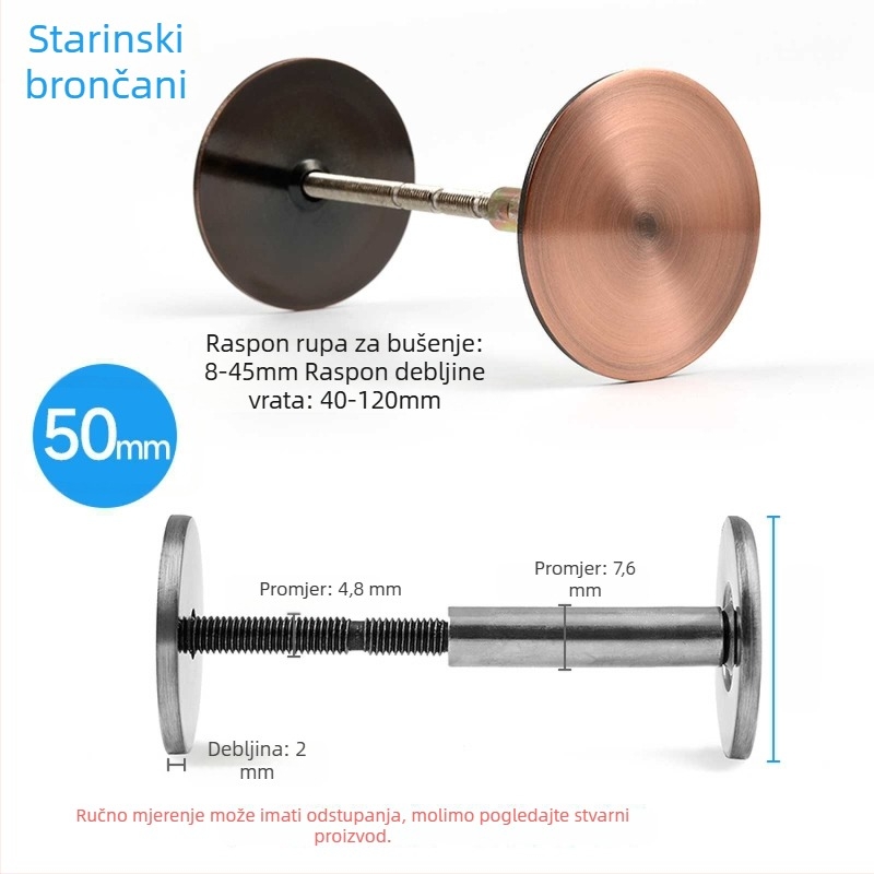 Poklopac za rupe na drvenim vratima s otiskom prsta