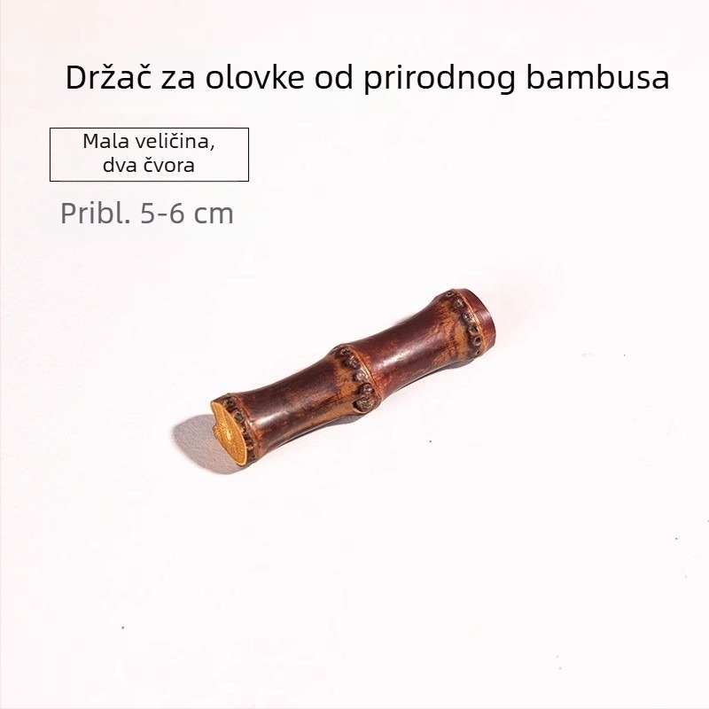 Purpurni drveni držač za pero i četkicu, od bambusa, stolni ukras