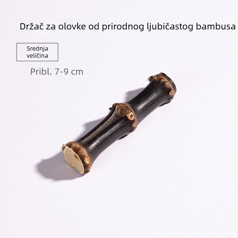 Purpurni drveni držač za pero i četkicu, od bambusa, stolni ukras