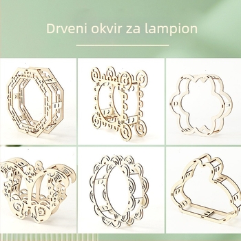 Drveni okvir za lampione Crab Kingdom, ručno izrađeni okvir za lampione za obiteljske novogodišnje aktivnosti, stalak za palačni fenjer