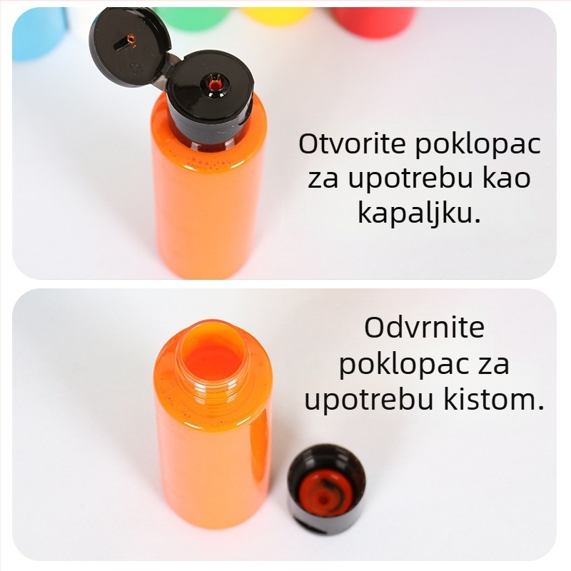 Akvarelni pigmenti, velika boca 100 ml za dječje crtanje