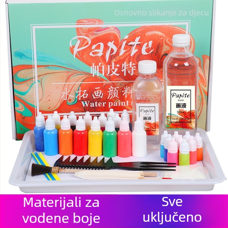 Akvarelni pigmenti, velika boca 100 ml za dječje crtanje