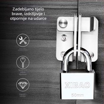 Katanac s cilindrom od čistog bakra, otporan na krađu, vodootporan, otporan na provalu, za skladišta i ulazna vrata