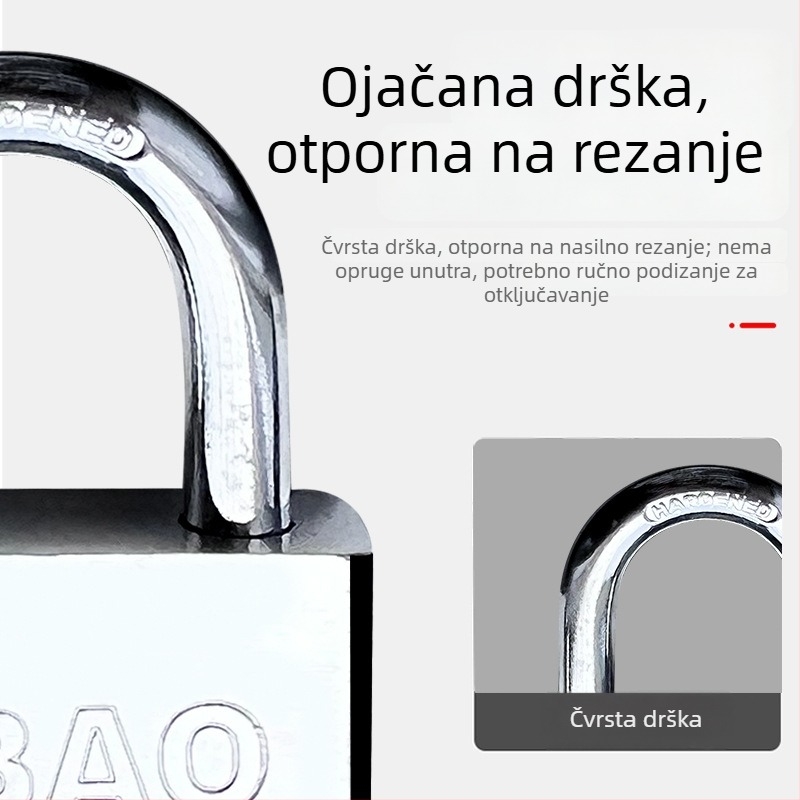 Katanac s cilindrom od čistog bakra, otporan na krađu, vodootporan, otporan na provalu, za skladišta i ulazna vrata