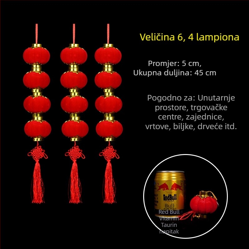 Flanelna lampionska girlanda za unutarnju i vanjsku upotrebu, ukrasi za bonsai, božićni lampioni i svadbene dekoracije
