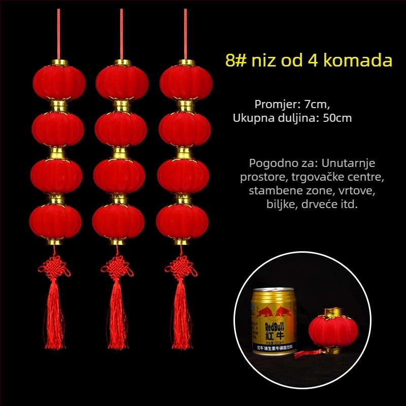 Flanelna lampionska girlanda za unutarnju i vanjsku upotrebu, ukrasi za bonsai, božićni lampioni i svadbene dekoracije