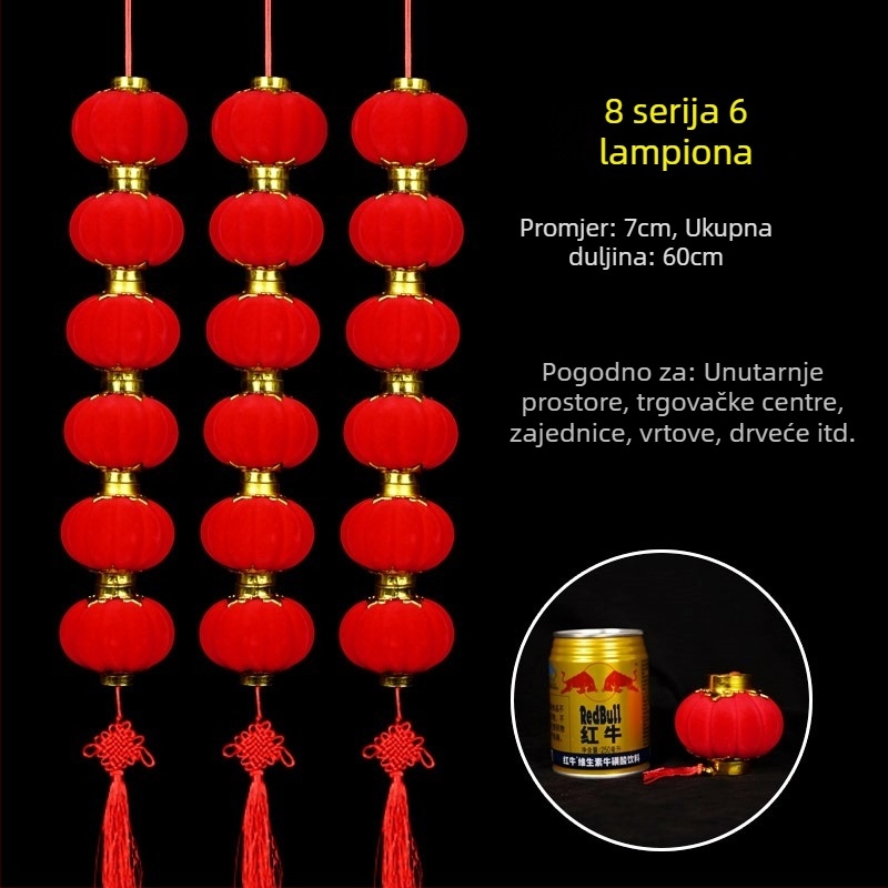 Flanelna lampionska girlanda za unutarnju i vanjsku upotrebu, ukrasi za bonsai, božićni lampioni i svadbene dekoracije