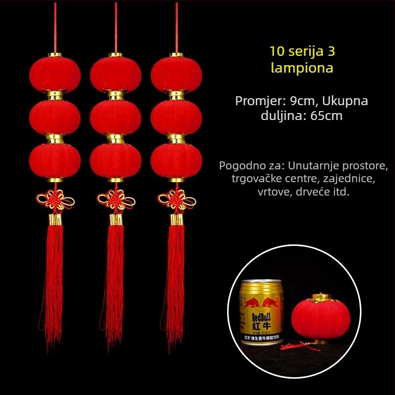 Flanelna lampionska girlanda za unutarnju i vanjsku upotrebu, ukrasi za bonsai, božićni lampioni i svadbene dekoracije