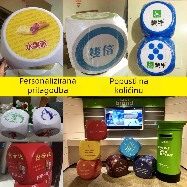 Velika pjenasta kocka od čvrstog materijala za igre, lutriju, edukativne rekvizite i svadbene igre