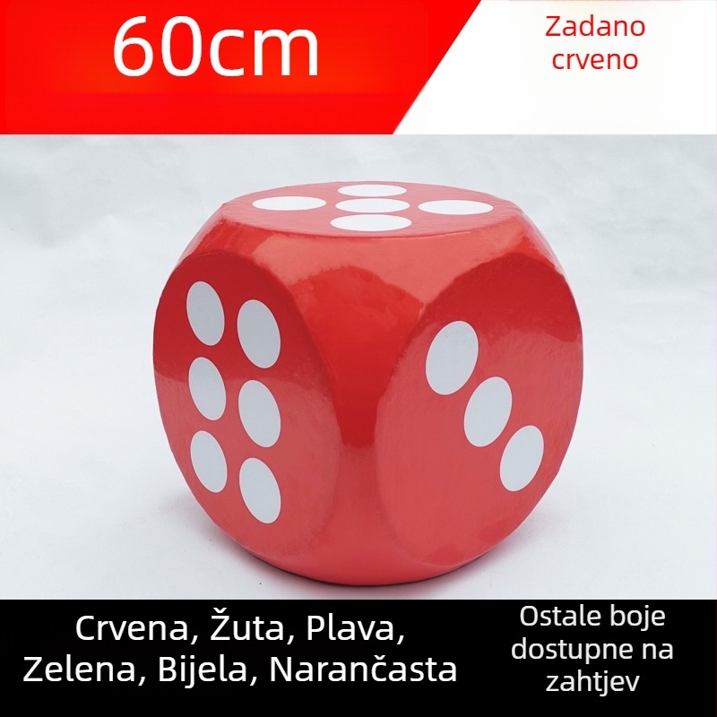 Velika pjenasta kocka od čvrstog materijala za igre, lutriju, edukativne rekvizite i svadbene igre