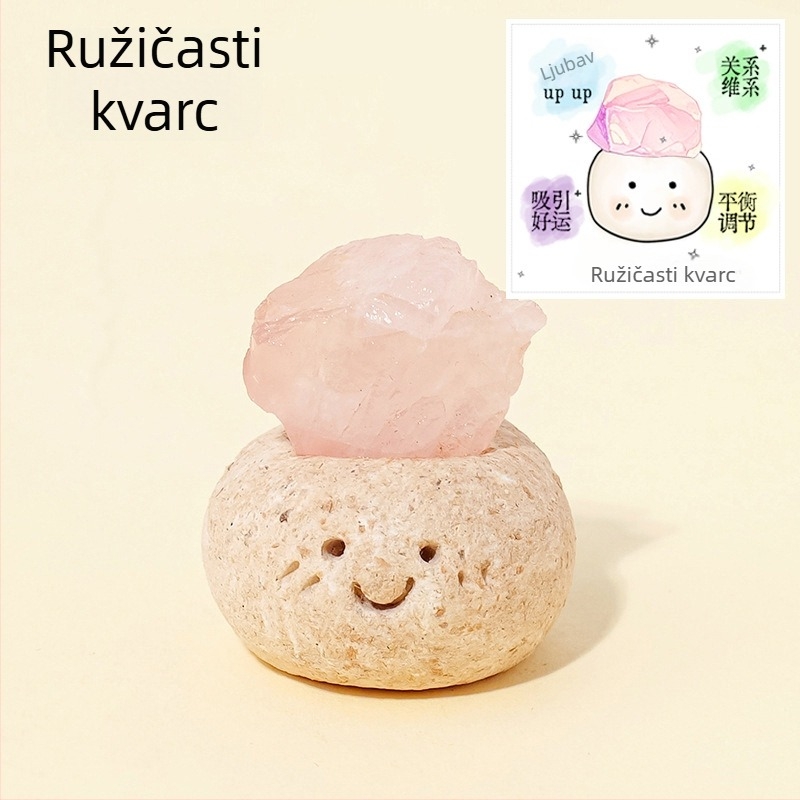 Prirodni kvarc Citrine – kamen u obliku graha, stolna dekoracija, DIY difuzni kamen za aromaterapiju i talisman sreće