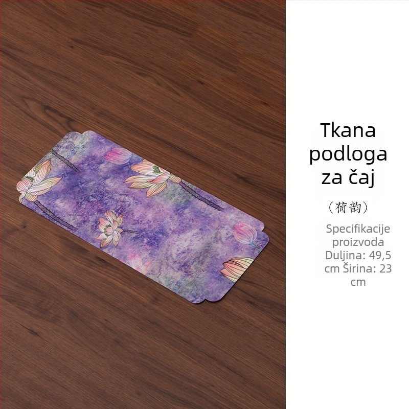 Kineskog stila dvostrana podloga za čaj s drevnim slikarskim motivom, vodootporna, zen inspirirana za suho pripremanje, podmetač za jednu osobu, stolni runner i dodaci za čajnu ceremoniju