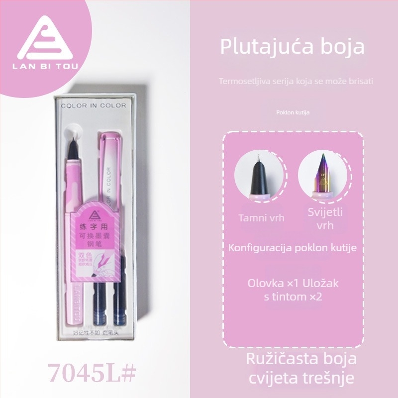 7045 Pero za učenike trećeg razreda, jednostavan i mekan držač, plastično tijelo, vrh promjera 3,4 mm, zamjenjivi sustav tinte