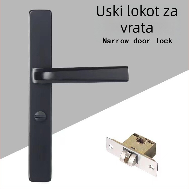 Brava za vrata kupaonice sa uskim rubom, za balkonska i kuhinjska vrata, bez ključa, s ručkom