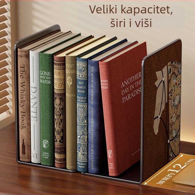 Debeli stalak za knjige za studente, metalni držač knjiga za stol, polica za školu i dom