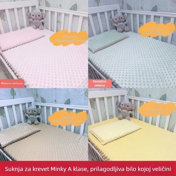 A-kategorija set posteljine za dječji krevetić od 100% pamuka twill s navlakom od velura