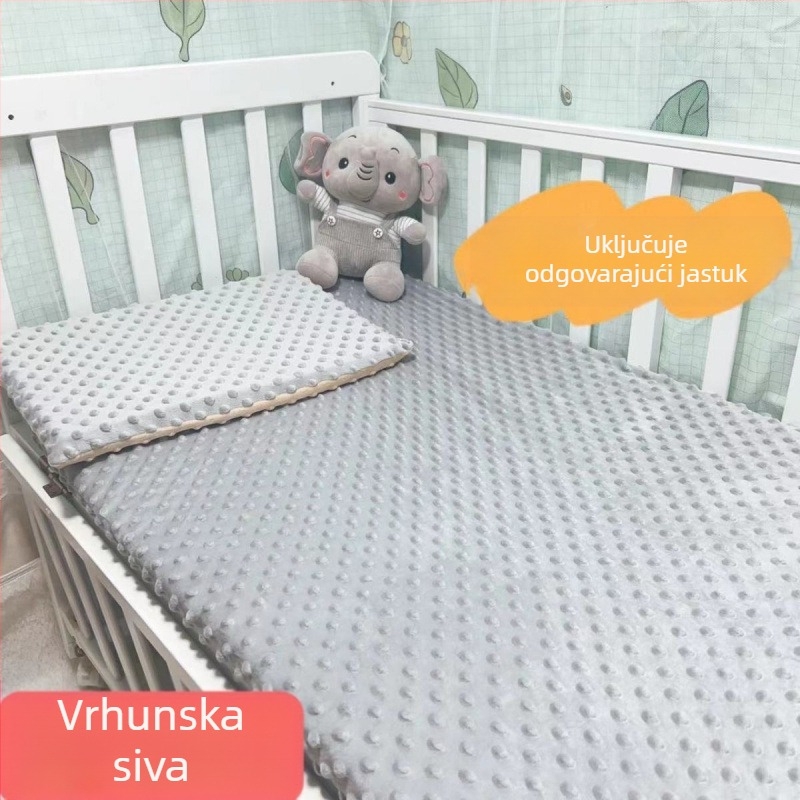 A-kategorija set posteljine za dječji krevetić od 100% pamuka twill s navlakom od velura