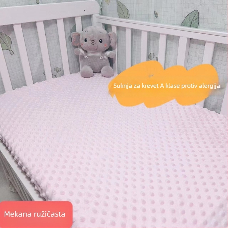 A-kategorija set posteljine za dječji krevetić od 100% pamuka twill s navlakom od velura