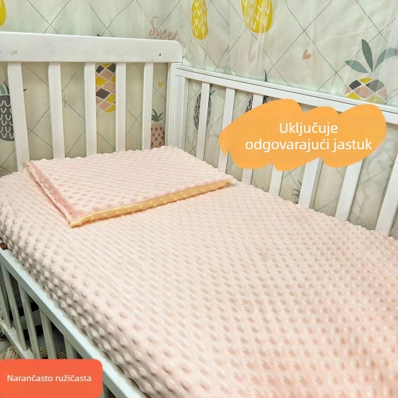 A-kategorija set posteljine za dječji krevetić od 100% pamuka twill s navlakom od velura