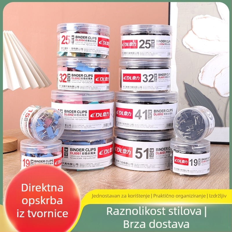 Metalni klip za dokumente i uredske potrepštine, šareni klips za bilješke i ispite