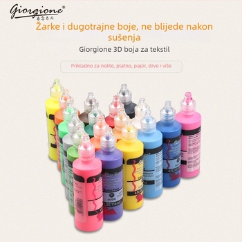Monokromatski akrilni pigment za 3D teksture, ručno DIY slikanje i bojanje tekstila