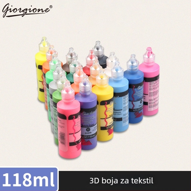 Monokromatski akrilni pigment za 3D teksture, ručno DIY slikanje i bojanje tekstila