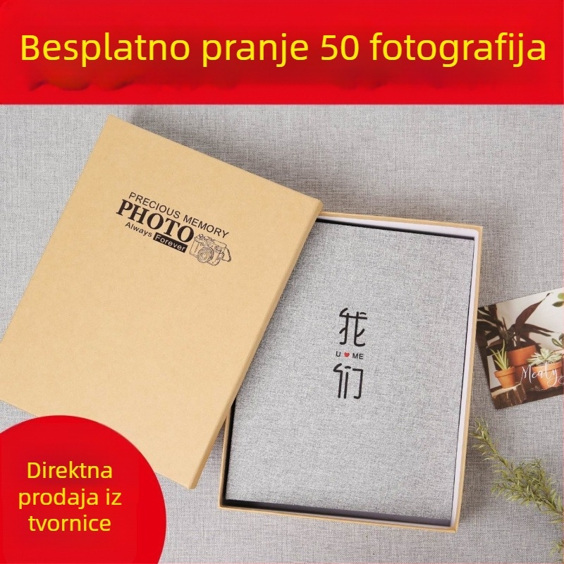 Album rasta – DIY ručno izrađen foto-album za parove, kreativni fotoalbum s platnenom koricom