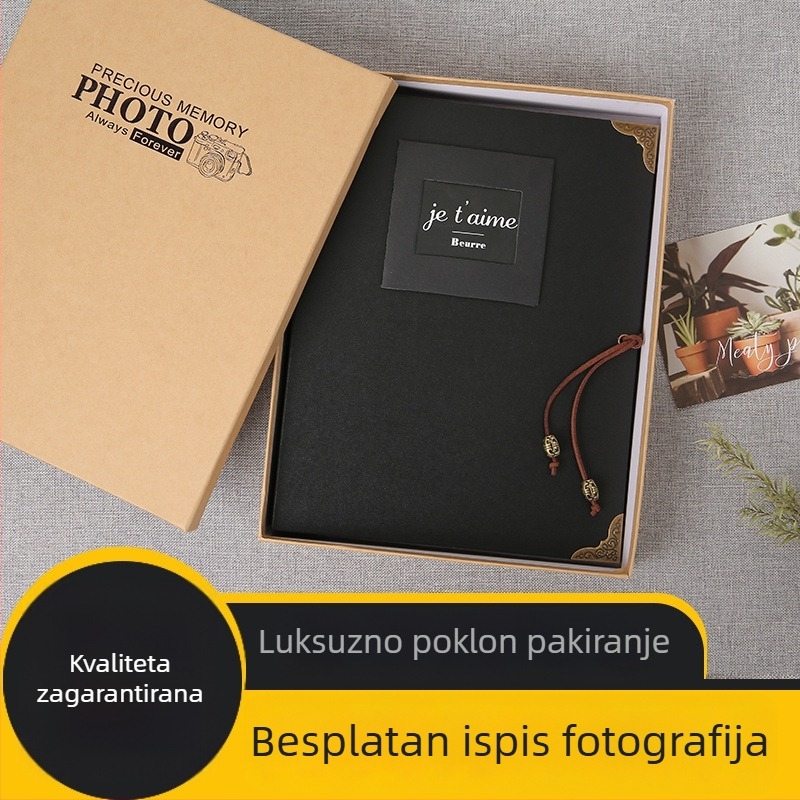 Album rasta – DIY ručno izrađen foto-album za parove, kreativni fotoalbum s platnenom koricom