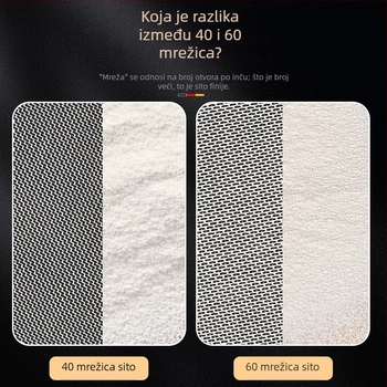 Sito od nehrđajućeg čelika za brašno s finom mrežom, kućno sito za pečenje i filtracijska mreža.