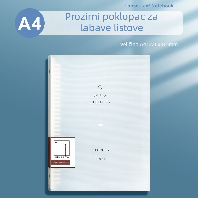 Kućište za bilježnicu s listovima B5, s odvojivim jezgrom